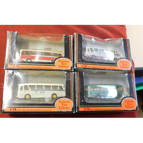 701 - Gilbow First Editions. Buses (x4). Grey Cars Harrington Grenadier 12302. Grenadier Coach Premier Tra... 