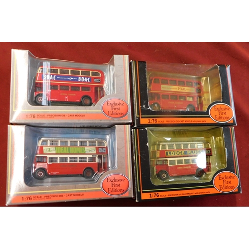 703 - Gilbow First Editions. Buses (x4) Scale 1:76. RT Bus Pearl Assurance 16403. London STL Bus London Tr... 