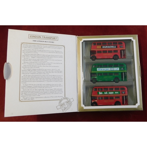 707 - Gilbow First Editions. Buses (x3) 1950-1960 Collection. London Transport RTs. Duracell. Birds Eye. S... 