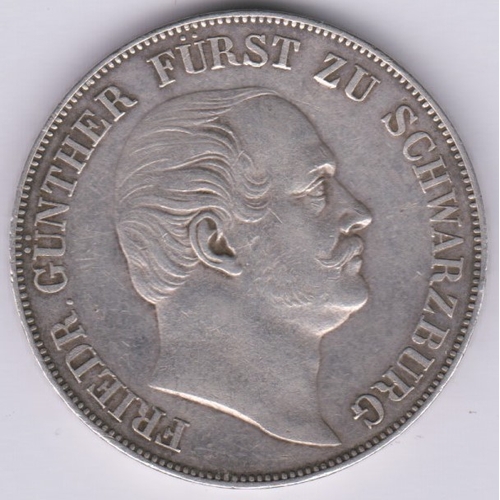 80 - Germany (Principality of Schwarzburg-Rudolstadt) 1864 Frederick Gunther Thaler, GVF+