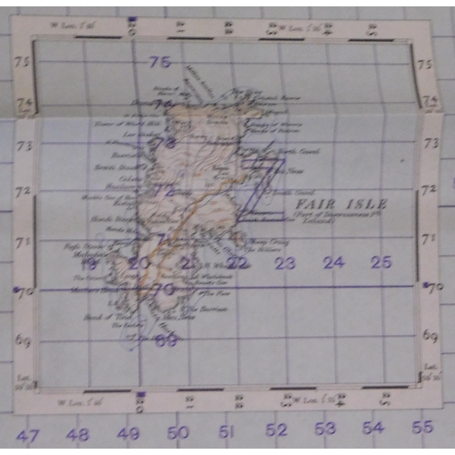 299 - Scotland War office Edition - ordnance Survey - sheet 4, south mainland (Shetland Islands) folded, m... 