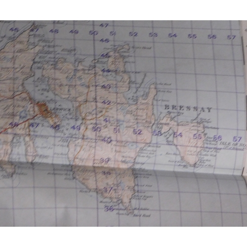 299 - Scotland War office Edition - ordnance Survey - sheet 4, south mainland (Shetland Islands) folded, m... 