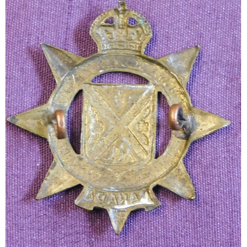 349 - British Commonwealth WWII Canadian West Nova Scotia Regiment Cap Badge