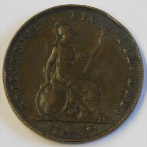 35 - Great Britain 1853 Victoria Farthing, GVF