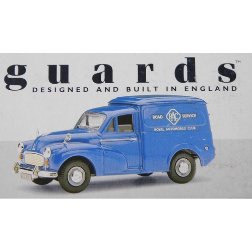 700 - Lledo. Vehicles (x3). Vanguards RAC Morris Minor Van. DG012024 Dennis Fire Engine London Fire Brigad... 