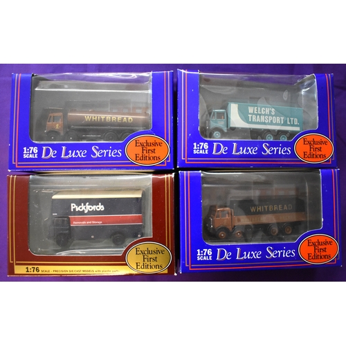 702 - Gilbow First Editions. Vehicles (x4) Scale 1:76. Bedford TK Luton Box Van Pickford's 23602. Welch's ... 