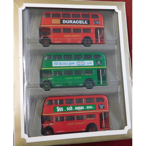 707 - Gilbow First Editions. Buses (x3) 1950-1960 Collection. London Transport RTs. Duracell. Birds Eye. S... 