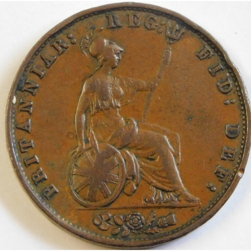 57 - Great Britain 1858/3 Victoria Halfpenny, GVF