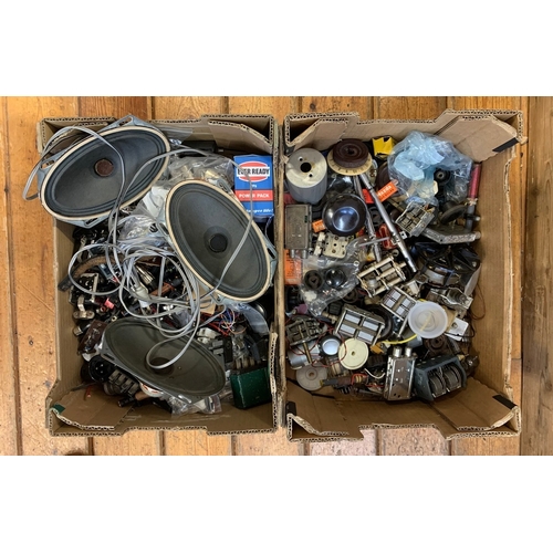 246 - Assorted Small Hardware. Tuning capacitors, knobs, assorted small hardware, transformers etc. BUYER ... 