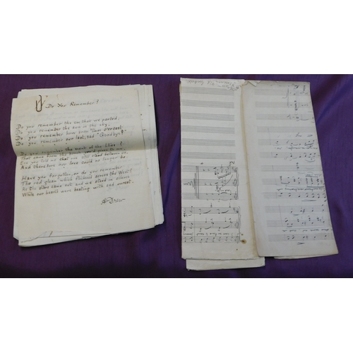 327 - WWI Norfolk Poet Annie Drew, during collection, including Poems, songs (with sheet music) and ballad... 