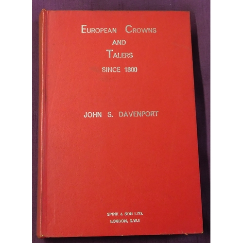 207 - European Crowns And Talers Since 1800. A hardback book by John S. Davenport. Second edn. Published b... 