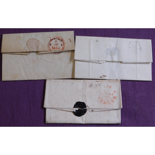 12 - Great Britain 1810-1814 Postal History EL's (3) including London to Needham Market, Exeter to Rugby ... 