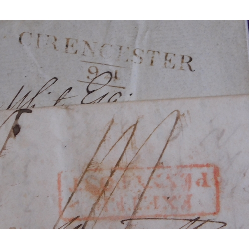 12 - Great Britain 1810-1814 Postal History EL's (3) including London to Needham Market, Exeter to Rugby ... 