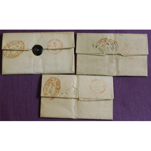 20 - Great Britain 1818 Postal History EL's, three posted to Hackney London