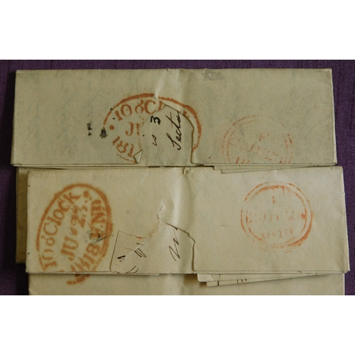 20 - Great Britain 1818 Postal History EL's, three posted to Hackney London