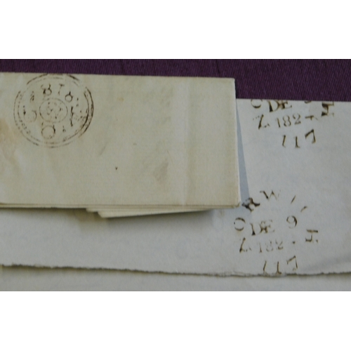 22 - Great Britain 1818-1824 Postal History EL's, one posted Lincoln to Norwich and Norwich to an unknown... 