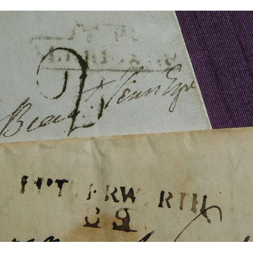 25 - Great Britain 1818-1833 Postal History EL's, three posted to London Districts