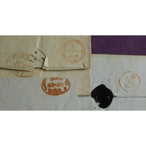 25 - Great Britain 1818-1833 Postal History EL's, three posted to London Districts
