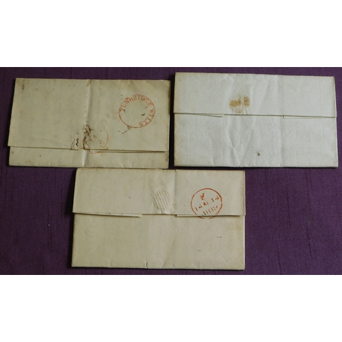 26 - Great Britain 1819 Postal History EL's, three posted to Cotesbach Lutterworth
