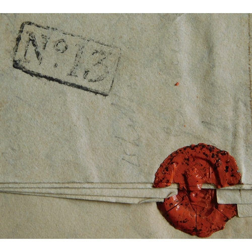 31 - Great Britain 1821-1824 Postal History EL's, three posted Exeter to Rugby