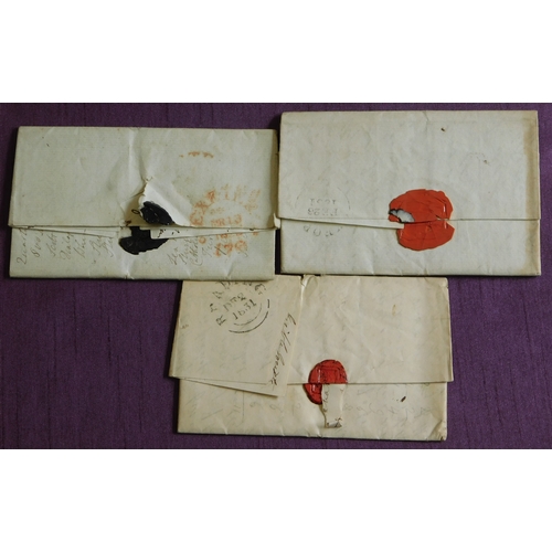 32 - Great Britain 1822-1831 Postal History EL's, three including Exeter to Rugby, Balliol to Rugby and B... 