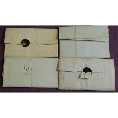 34 - Great Britain 1823-1833 Postal History / Social History, four letters addressed to Miss Marriott Cot... 