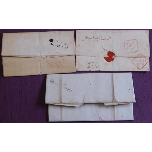 35 - Great Britain 1824-1831 Postal History EL Canterbury to Tenterden, EL Cotesbach to Eastbourne wrappe... 