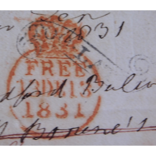 35 - Great Britain 1824-1831 Postal History EL Canterbury to Tenterden, EL Cotesbach to Eastbourne wrappe... 