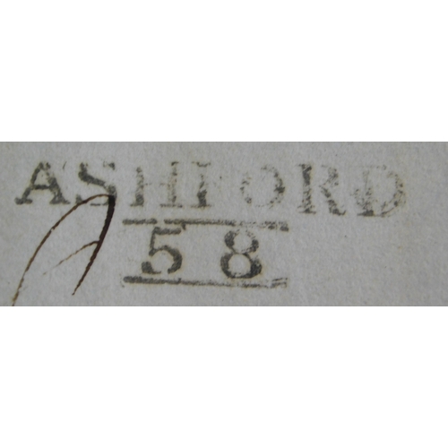 35 - Great Britain 1824-1831 Postal History EL Canterbury to Tenterden, EL Cotesbach to Eastbourne wrappe... 
