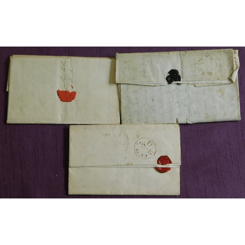 37 - Great Britain 1825-1839 Postal History. Three EL's posted to Newton House near Rugby