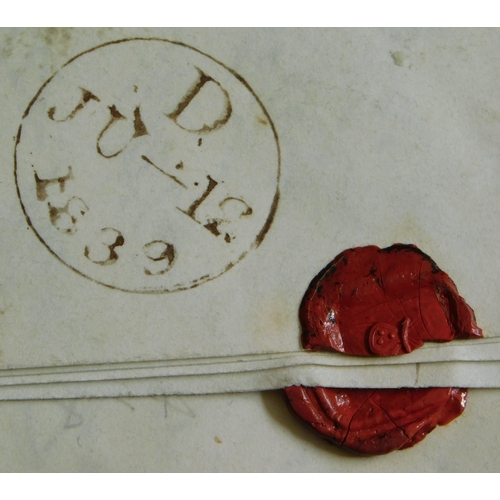 37 - Great Britain 1825-1839 Postal History. Three EL's posted to Newton House near Rugby