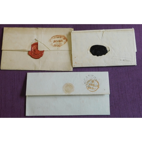 39 - Great Britain 1828-1834 Postal History Wrappers (2) and Envelope posted Christ's Hospital, Queen Squ... 