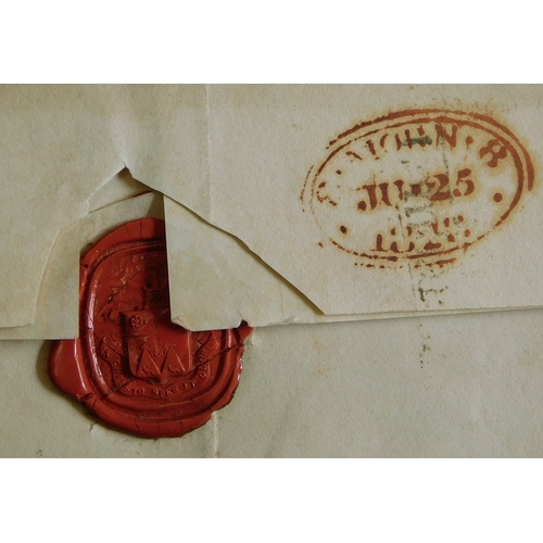 39 - Great Britain 1828-1834 Postal History Wrappers (2) and Envelope posted Christ's Hospital, Queen Squ... 