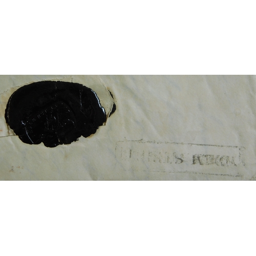 39 - Great Britain 1828-1834 Postal History Wrappers (2) and Envelope posted Christ's Hospital, Queen Squ... 