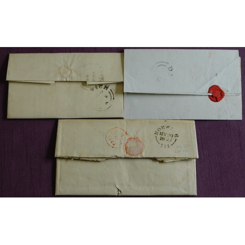 42 - Great Britain 1827-1846 Postal History, three EL's posted Locally in East Anglia