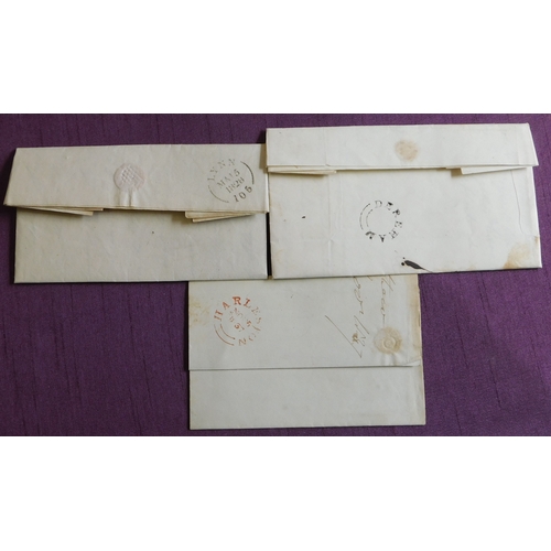 43 - Great Britain 1828-1837 Postal History EL's, three including Lynn to Wymondham, East Dereham to Wymo... 