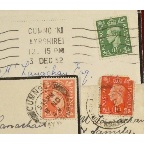 182 - Great Britain 1940-48 George VI bundle of used covers and stationery.