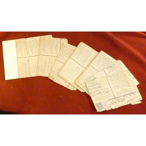 183 - Great Britain 1940s - 18 Royal Navy covers cancelled Post Officeb Maritime Mail, undated, posted to ... 