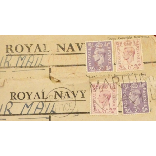 183 - Great Britain 1940s - 18 Royal Navy covers cancelled Post Officeb Maritime Mail, undated, posted to ... 
