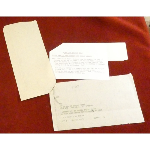 187 - 1942 Most Secret Message regarding Little Vendeville Aerodrome, scarce.