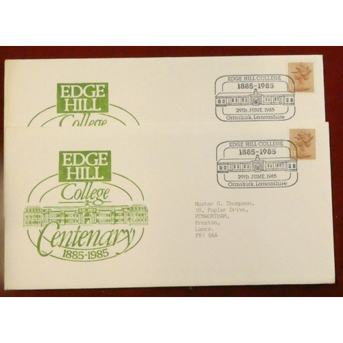 198 - Great Britain 1953-2004 32 covers and post cards with machine slogan cancels, cachet cancels. Few FD... 