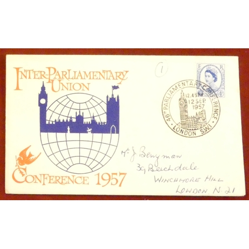 200 - Great Britain FDCs 1957 (12 Sept) Inter Parliamentary Union Conference FDC with Conferences, London ... 