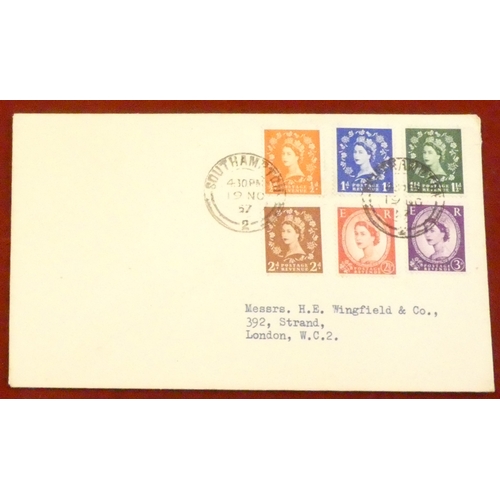 201 - Great Britain FDCs 1957 (19 Nov) Graphote set on plain FDC to Wingfield and London.