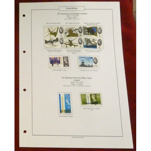 202 - Great Britain 1957-1977 m/m and used on album pages (hundreds) mostly commemmorative and some machin... 