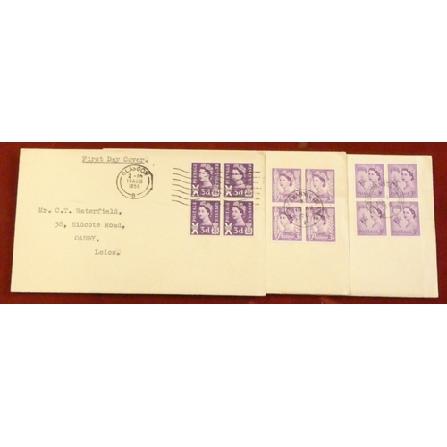 205 - Great Britain 1958 18 covers cancelled on 1st day of issue of 3d regional postage stamp. All have di... 