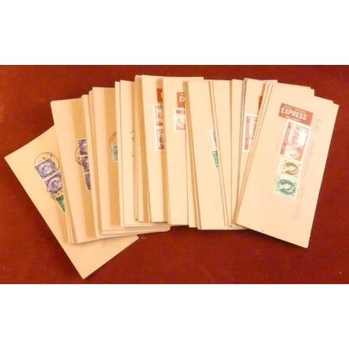 207 - Great Britain 1962-63 40+ postage on pieces includes express delivery Wildings 11/2d to 1s6d, castll... 