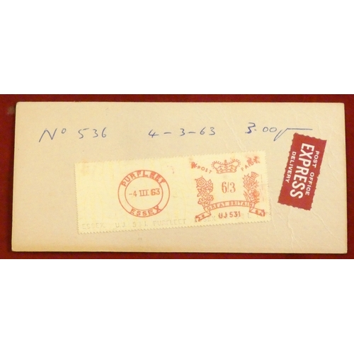 207 - Great Britain 1962-63 40+ postage on pieces includes express delivery Wildings 11/2d to 1s6d, castll... 