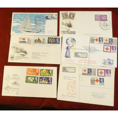 210 - Great Britain 1963-1967 FDC envelopes with cachet cancels x six Paris Postal Conference, Ninth Inter... 