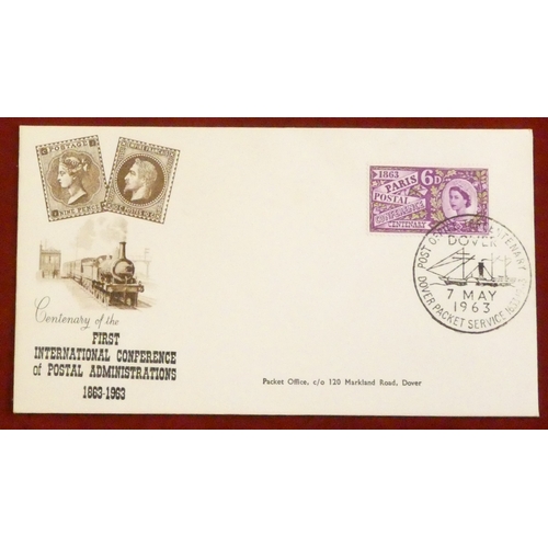 210 - Great Britain 1963-1967 FDC envelopes with cachet cancels x six Paris Postal Conference, Ninth Inter... 