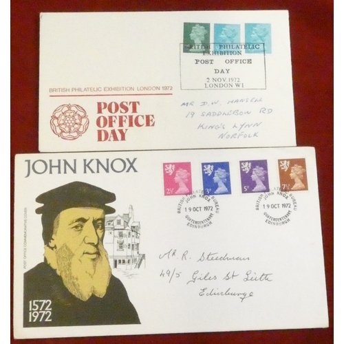 219 - Great Britain 1967-72 Machin group of u/m, used and covers on small stock cards (13) and covers (5) ... 